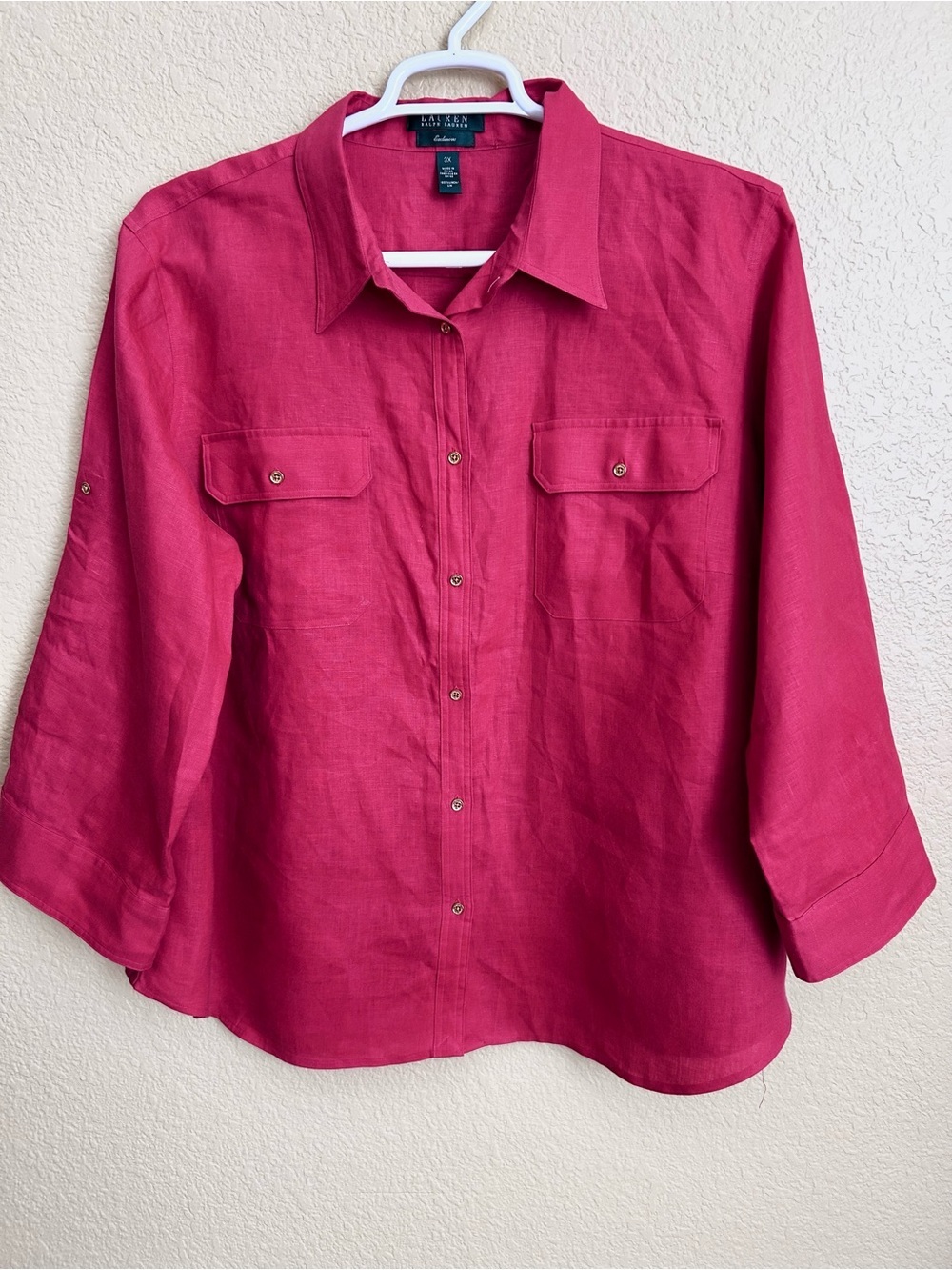 Lauren Ralph Lauren Exclusive Linen Long Sleeve Button Down Shirt